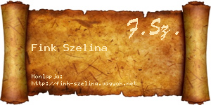 Fink Szelina névjegykártya